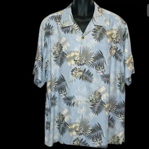 Tommy Bahama Silk Hawaiian Button Up Camp Shirt XL
